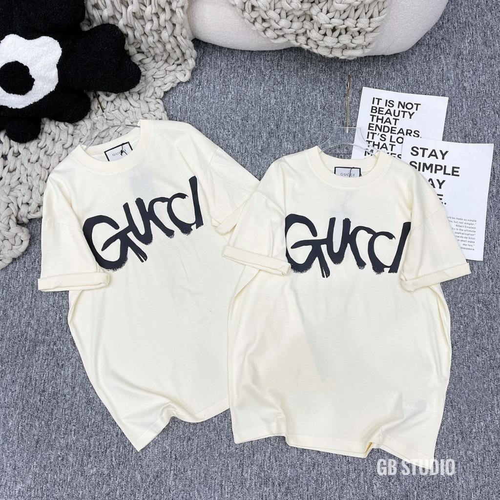 Áo thun tay lỡ ɢᴜᴄᴄɪ uinsex, Áo phông from rộng hàng quảng châu cao cấp, Hàng loại 1 - NP05 | BigBuy360 - bigbuy360.vn