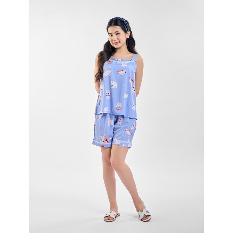 BỘ MẶC NHÀ WONNER 23047 2 DÂY QUẦN ĐÙI CHẤT LANH