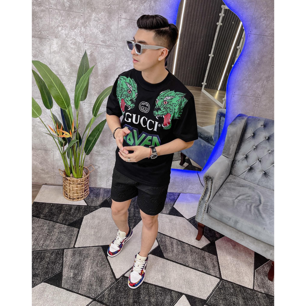 Áo thun GUCCI LOVED 100% cotton , áo phông form rộng họa tiết siêu chất | BigBuy360 - bigbuy360.vn