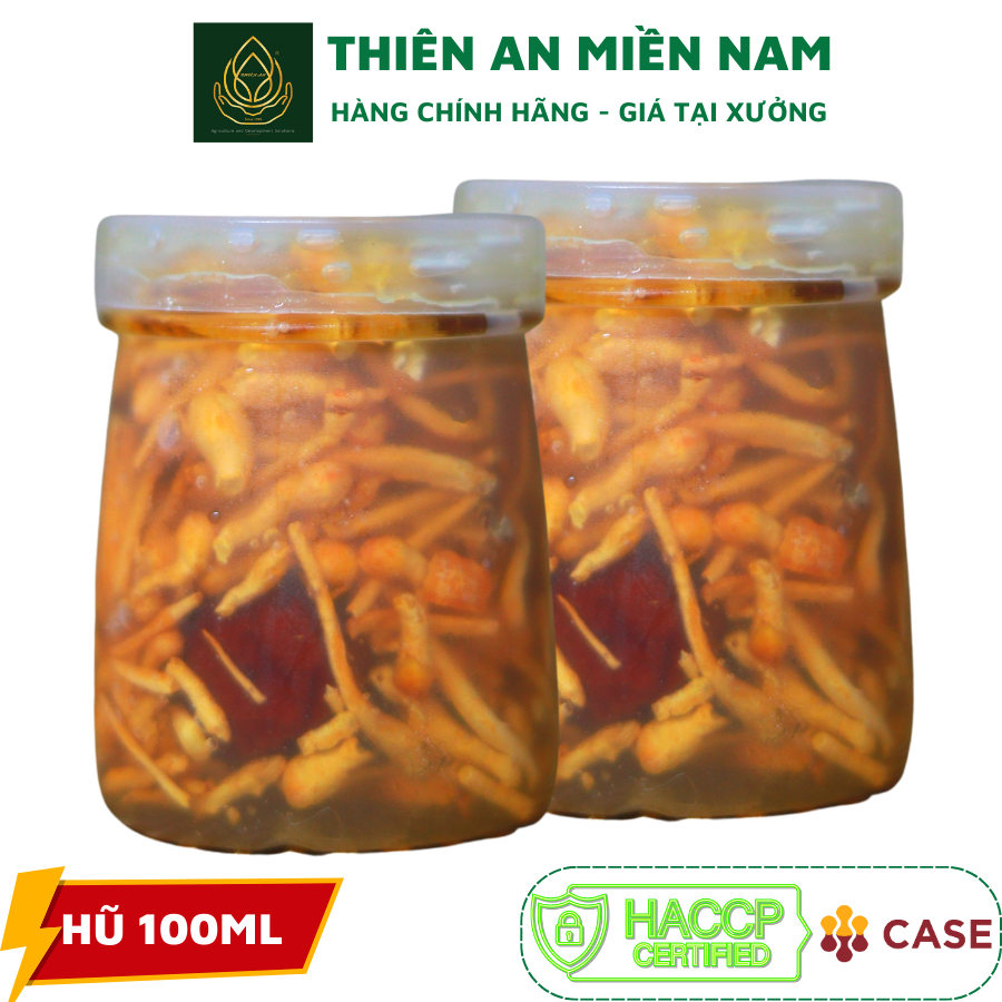 Hũ 280ml Đông trùng hạ thảo ngâm mật ong nguyên chất kèm táo đỏ
