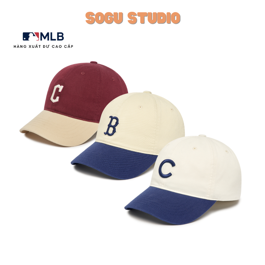 Mũ lưỡi trai MLB Boston Red Sox 3ACP3303N-43NYS Màu Xanh Trắng xuẩt Hàn Quốc cao cấp form mềm 2023 - SOGU