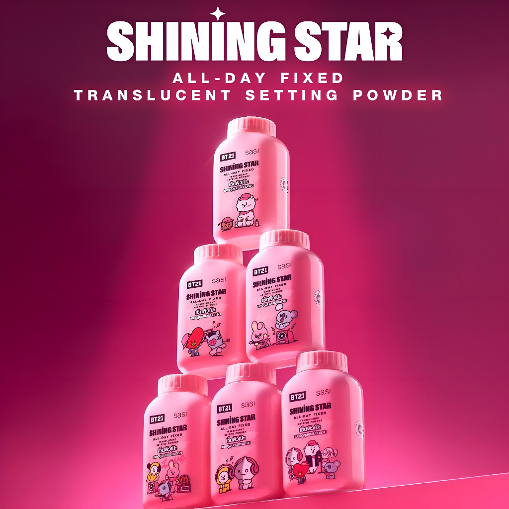 Phấn Phủ Sasi x BT21 - All-Day Fixed Translucent Setting Powder