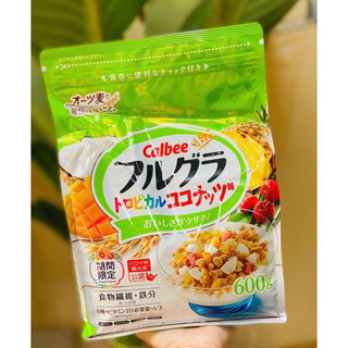 Ngũ cốc Calbee màu xanh lá 600g date T1/24 Nhật