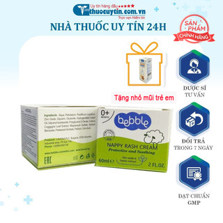 Kem Bebble Nappy Rash Cream Bebble 60ml cải thiện các triệu chứng kích ứng da bé