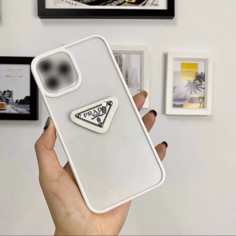 Ốp lưng ip viền silicon 3 màu hồng - đen - trắng kèm hoạ tiết pra da dành cho ip - TENCASESHOP
