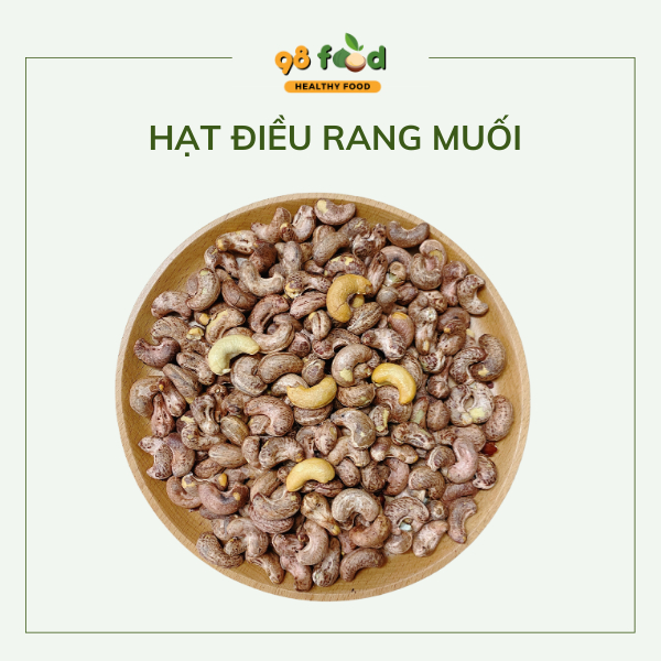 Hạt điều Bình Phước rang muối còn vỏ lụa, Hạt điều rang muối