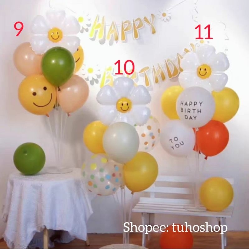 Trụ bóng bay 70cm 7 nhánh trang trí sinh nhật, giáng sinh - BiBo baby
