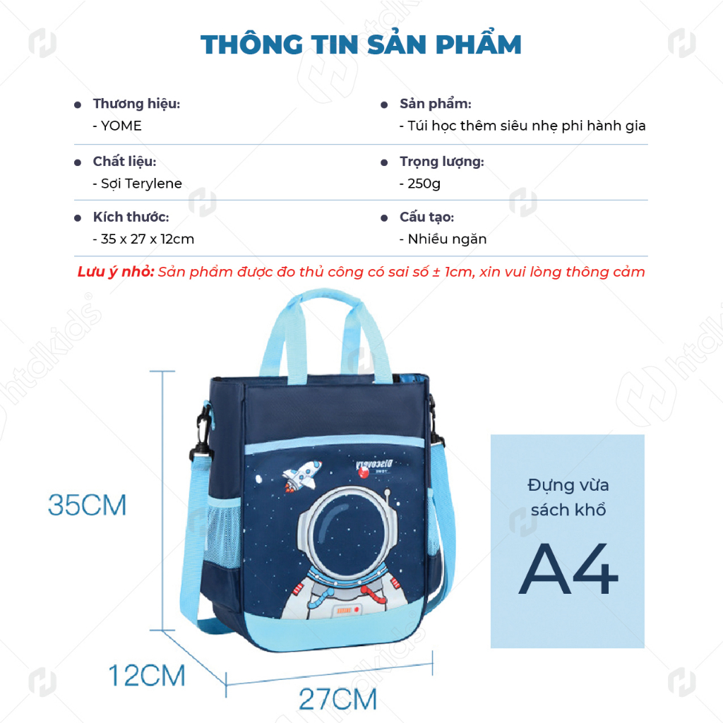 Túi học thêm xinh xắn siêu nhẹ chống nước đa năng cho bé