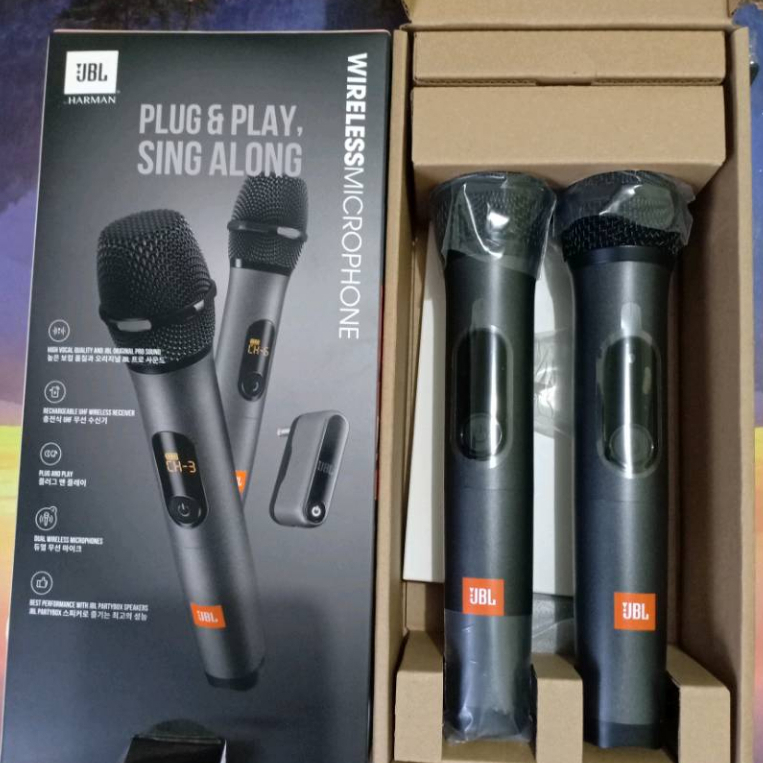 Micro Không Dây Karaoke JBL WIRELESS - Hàng Chính hãng PGI - Chống Hú Tốt, Hát Nhẹ, Sóng Mạnh, Âm Thanh Cực Hay