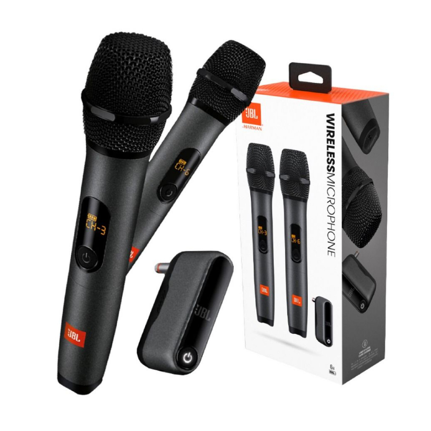 Micro Không Dây Karaoke JBL WIRELESS - Hàng Chính hãng PGI - Chống Hú Tốt, Hát Nhẹ, Sóng Mạnh, Âm Thanh Cực Hay