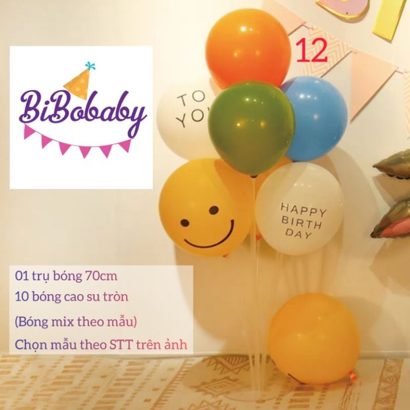 Trụ bóng bay 70cm 7 nhánh trang trí sinh nhật, giáng sinh - BiBo baby