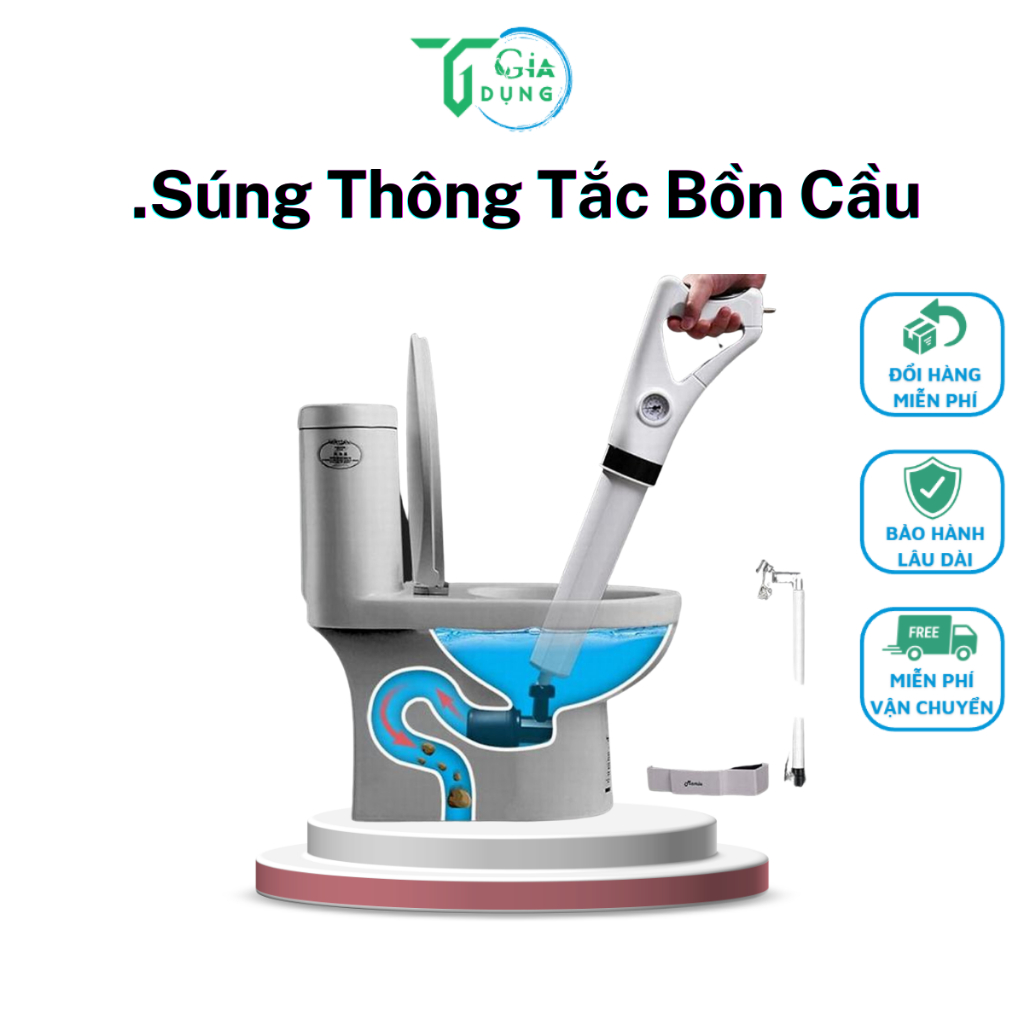 Súng thông tắc bồn cầu Áp lực mạnh giải quyết nhanh chóng