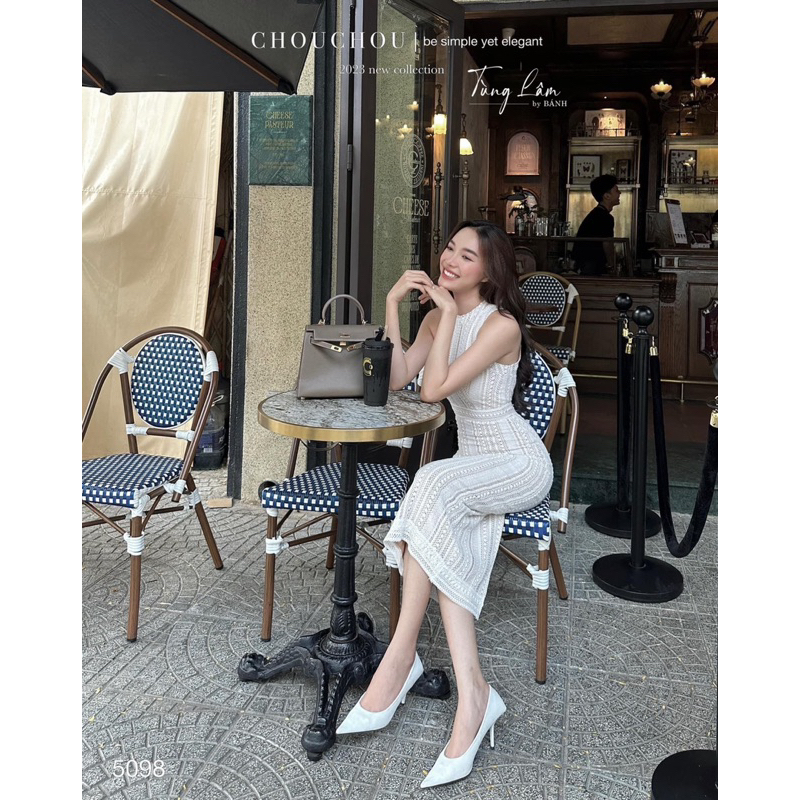 Váy body ren dáng dài ba lỗ sang chảnh