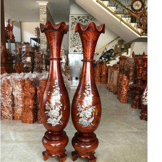 Cặp lục bình gỗ lim cao 70-80-90cm