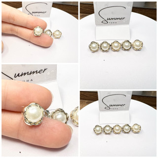 Nút áo sơ mi tròn màu trắng hình hoa 1cm 11mm 1,1cm 1,2cm, khuy áo, cúc áo sơ mi nữ cardigan