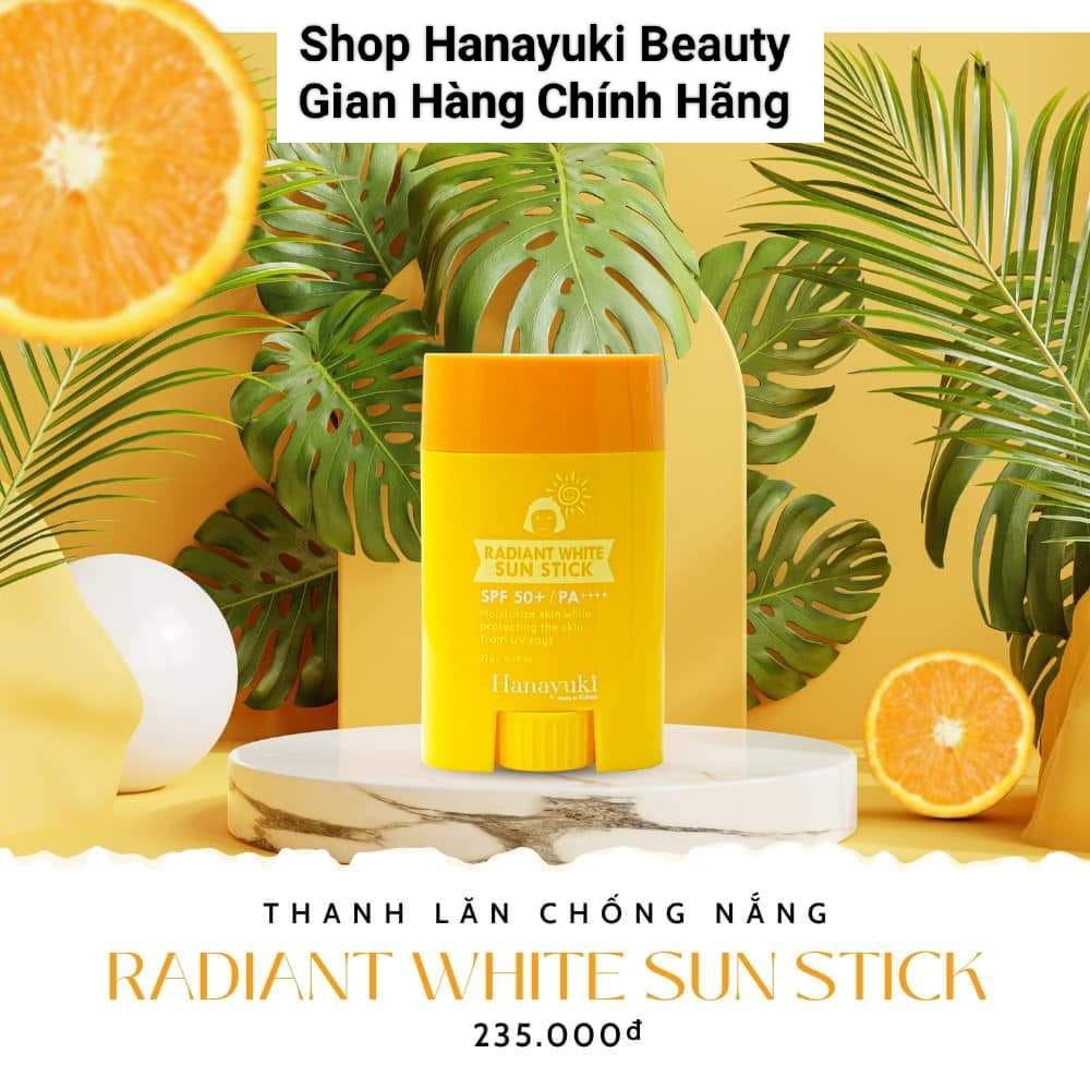 (Chính hãng Date 2025) Sáp Chống Nắng Hanayuki 22g– Radiant White Sun Stick 22gr