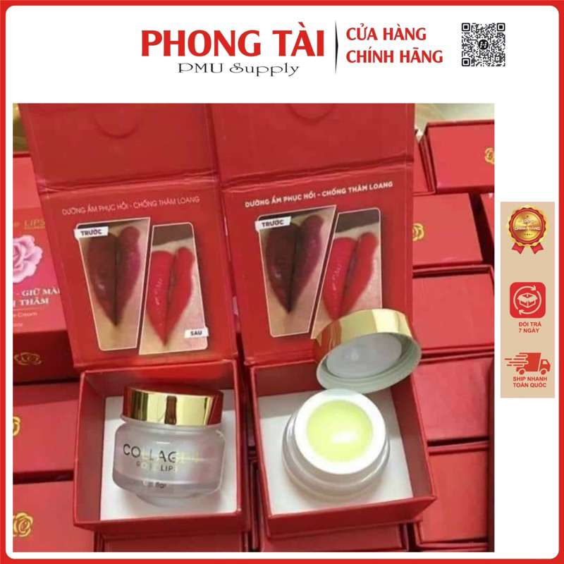 Dưỡng môi Collagen ROSE LIP dưỡng ẩm, kích màu bản mới 2023 15g