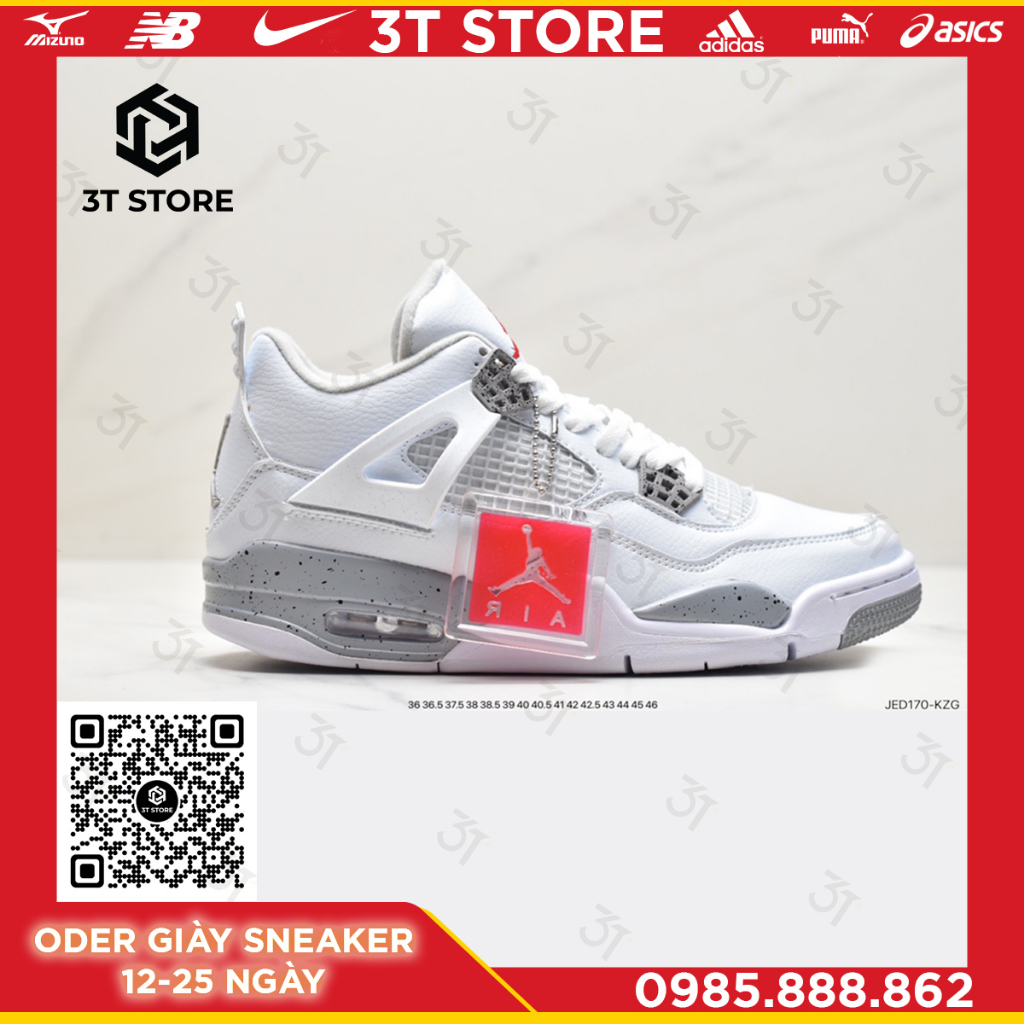 GIÀY SNEAKER MÃ SẢN PHẨM: CT8527-100_Air Jordan 4 Retro OG"Fire Red"_FULL BOX_FREE SHIP