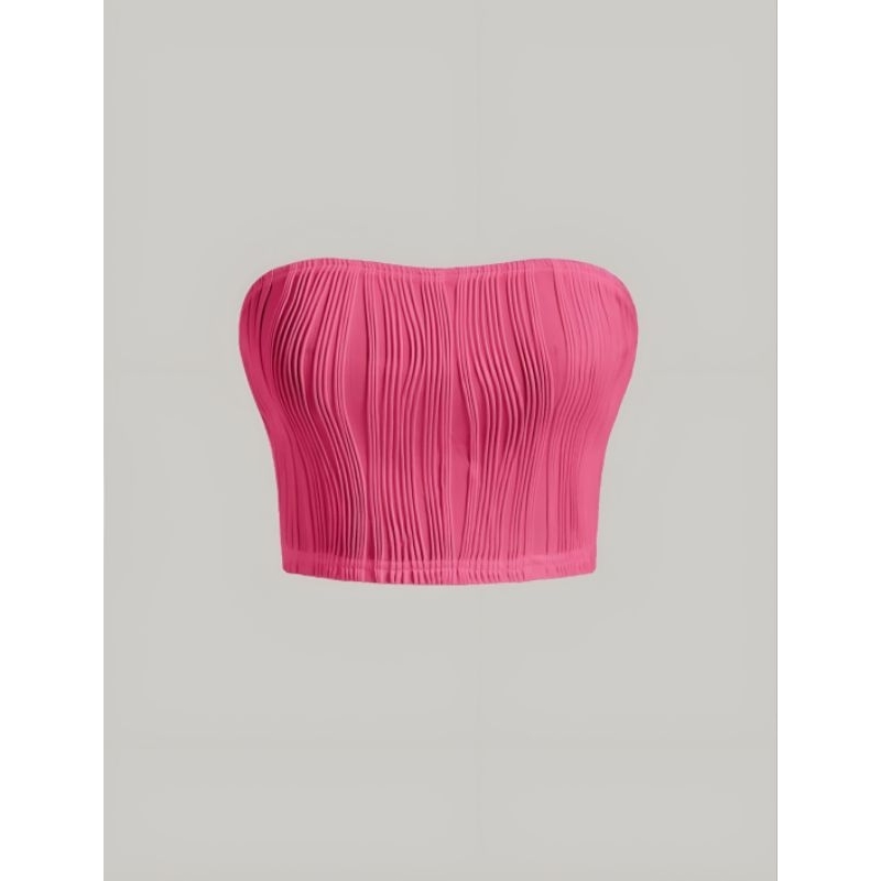 Áo ống croptop thun gân năng động