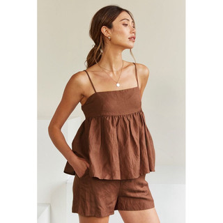 Set shorts áo dây cột nơ sau🎀