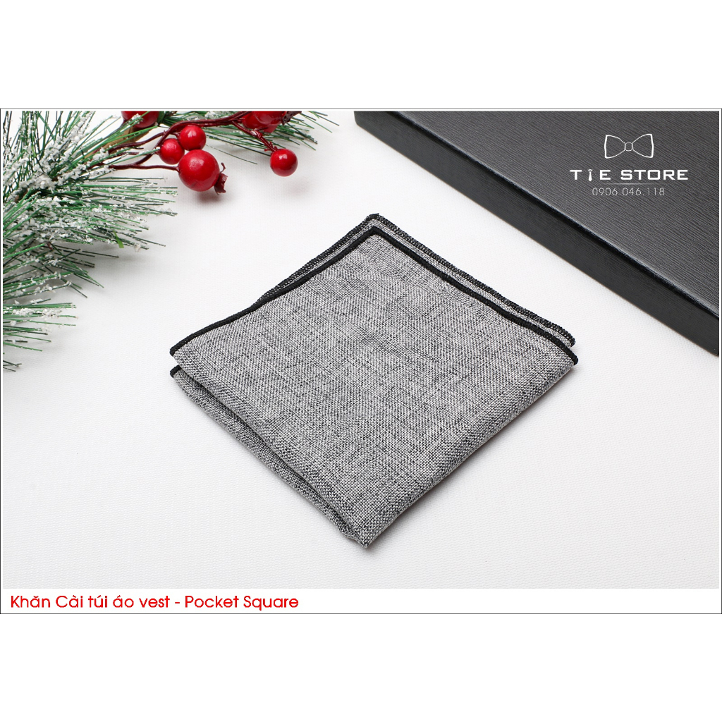 Khăn Cài Túi Áo Vest - Pocket Square, phụ kiện lịch lãm, nhiều mẫu trơn màu