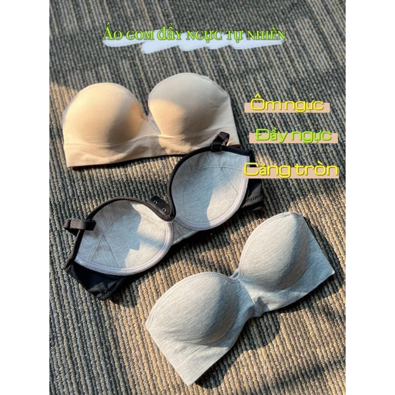 Áo lót cotton đệm mỏng có gọng mã 1001, có khe nhét mút xoài