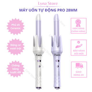 Máy Uốn Tóc Tự Động FAERS PLUS Trục Dài Phủ Gốm Sứ Cao Cấp Uốn Xoăn Tóc Gợn Sóng Phiên Bản 2023 Lyna Store