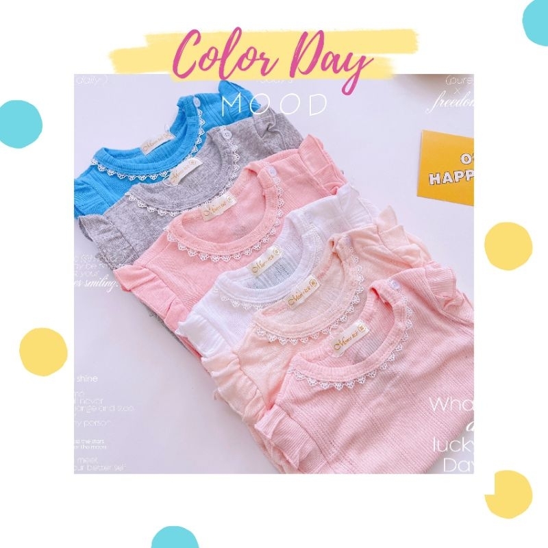 Bộ Cotton Thông Hơi Miwoo Phối Bèo Mặc Điều Hòa Bé Gái