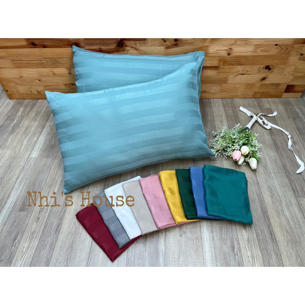 Vỏ gối đầu, gối nằm 3F khách sạn, vải đẹp