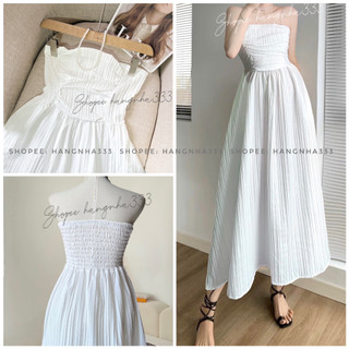 NEW | Váy maxi cúp ngực form dài xòe chất gân đũi sang chảnh độc lạ Ulzzang
