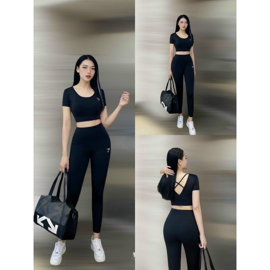 Đồ Tập Gym Yoga Erobic Nữ, Set Áo Dài Tay & Quần Dài Háck Dáng Cực Nóng BH01 - Chất Liệu Co Giãn - Thấm Hút Tốt