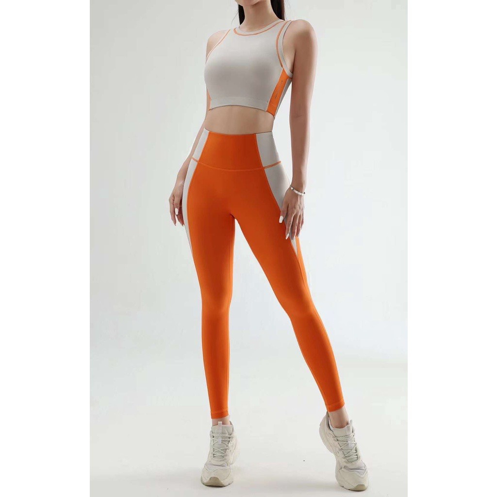 Bộ Tập Gym Yoga Erobic Nữ Dài Tay, Set Áo Cộc Dây Chéo Hở Lưng Phối Quần Dài, Siêu Háck Dáng D16/BH01-Chất Vải Co Giãn