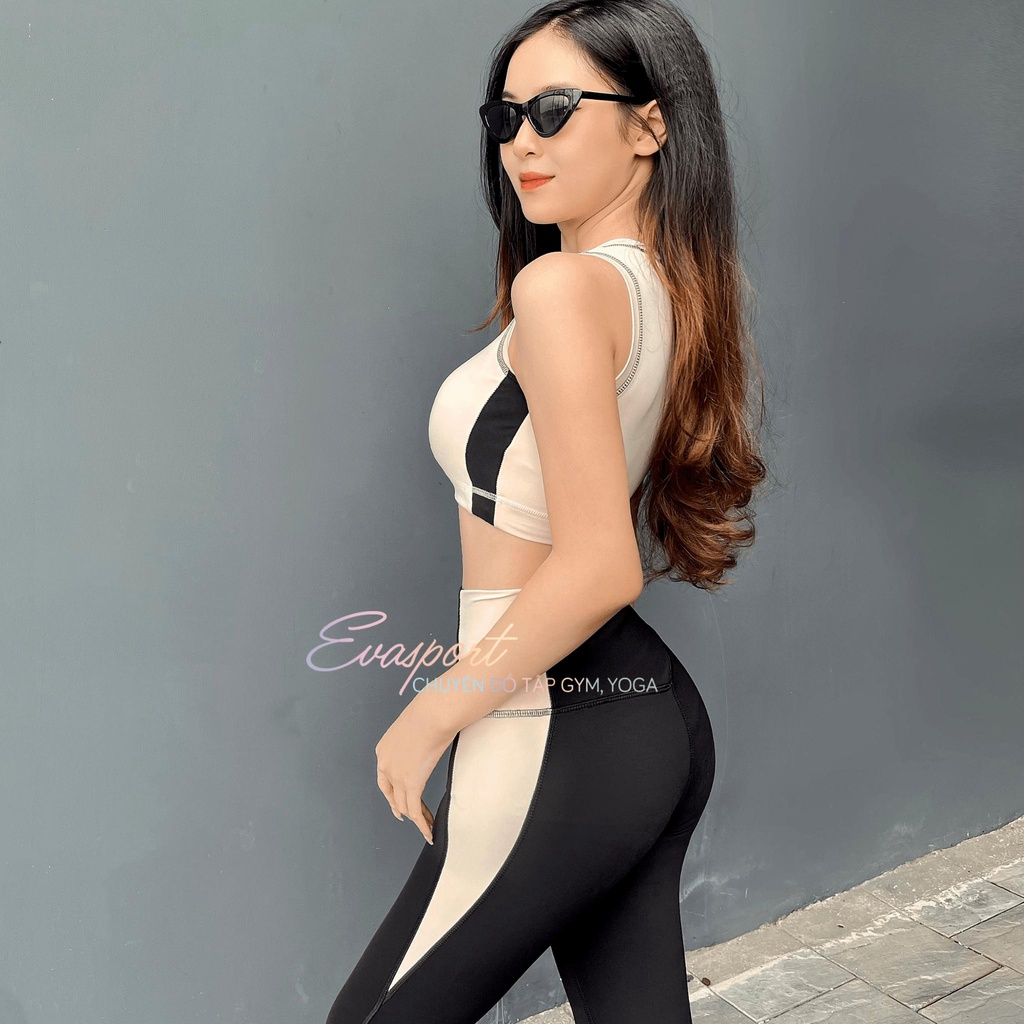 Đồ Tập Gym Yoga Erobic Nữ, Set Áo Dài Tay & Quần Dài Háck Dáng Cực Nóng BH01 - Chất Liệu Co Giãn - Thấm Hút Tốt