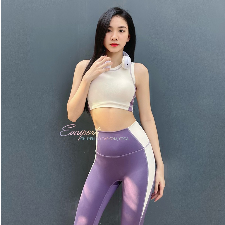 Đồ Tập Gym Yoga Erobic Nữ, Set Áo Dài Tay & Quần Dài Háck Dáng Cực Nóng BH01 - Chất Liệu Co Giãn - Thấm Hút Tốt