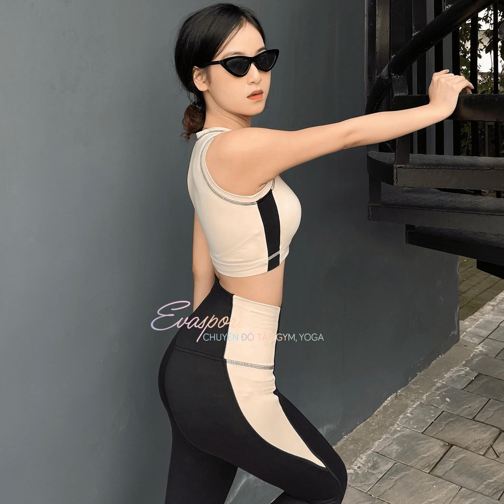 Đồ Tập Gym Yoga Erobic Nữ, Set Áo Dài Tay & Quần Dài Háck Dáng Cực Nóng BH01 - Chất Liệu Co Giãn - Thấm Hút Tốt