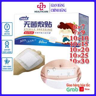 Miếng dán vết thương, vết mổ vô trùng chống thấm nước đủ kích cỡ