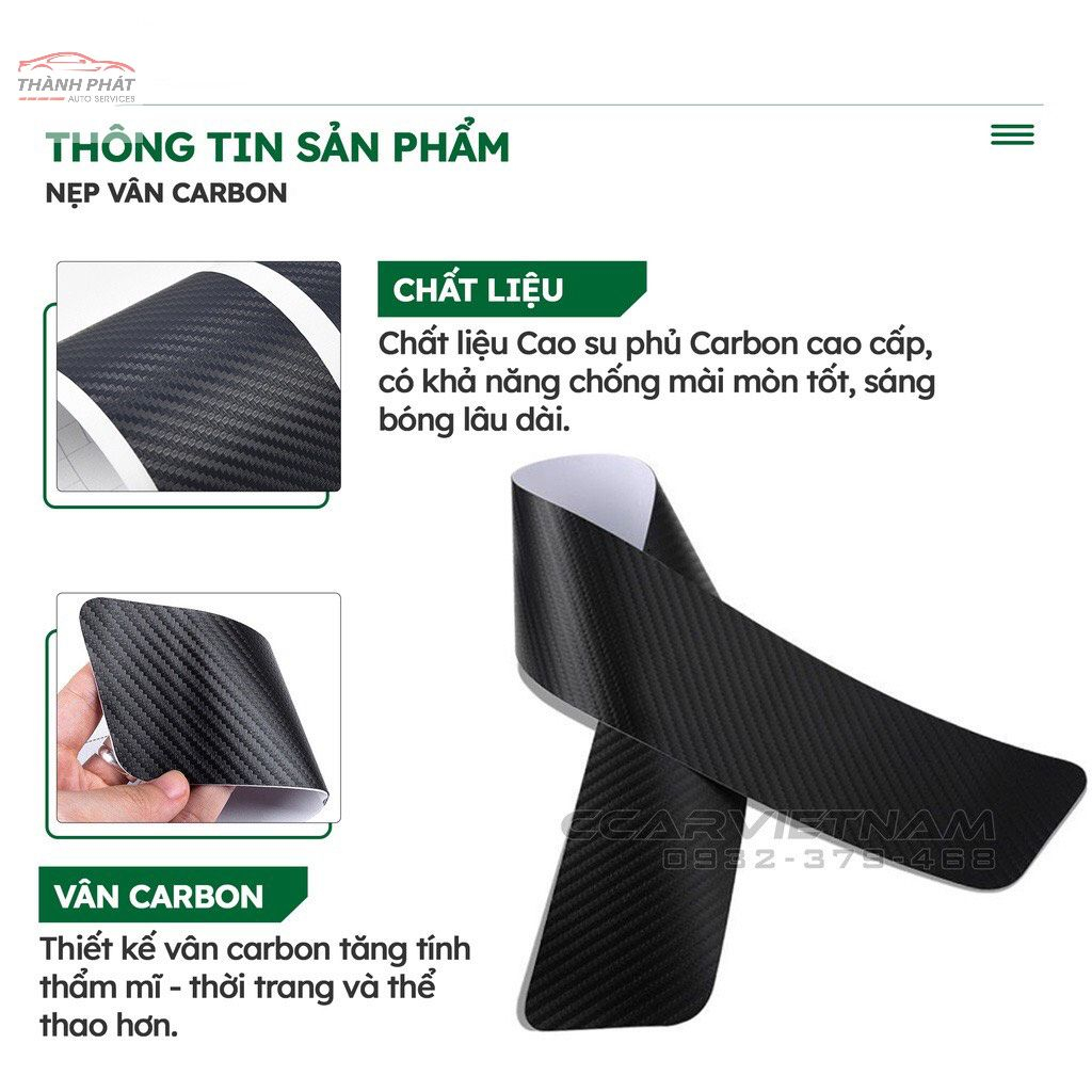 Decal Carbon Dán Bảo Vệ Bậc Cửa Lên Xuống Và Cốp Xe HONDA CRV, CITY, CIVIC, BRIO, ACCORD, HR-V, JAZZ,...