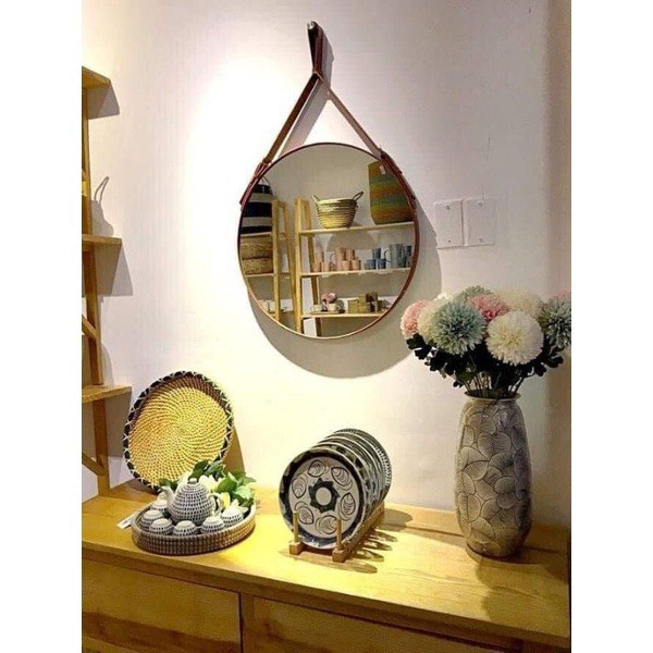 GƯƠNG TRÒN KÍCH CHỠ 60 CM TREO TƯỜNG  KIỂU DÁNG SANG TRỌNG