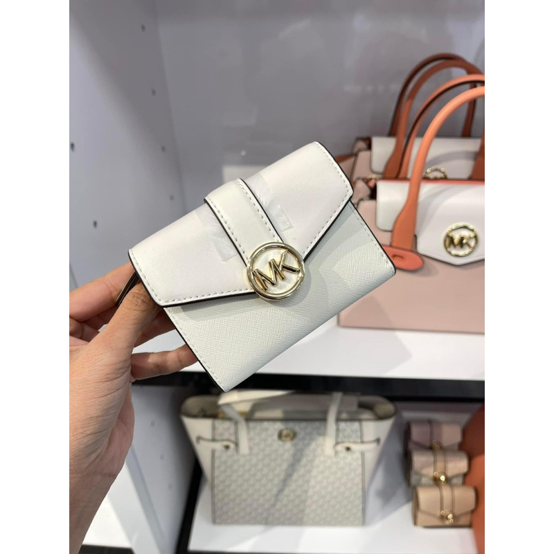 Ví micheal kors auth sale (2 màu: trắng , hồng logo)