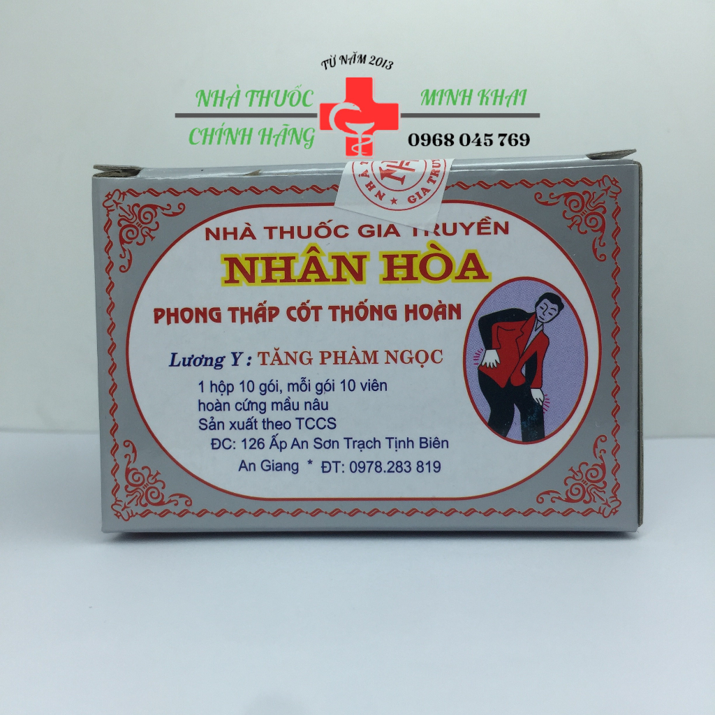 Phong Thấp Cốt Thống Hoàn Nhân Hòa hộp 10 gói