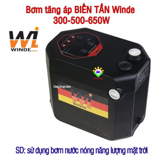 Bơm tăng áp BIẾN TẦN Winde 300-500-650W sử dụng Nước Nóng 100 độ C máy nước nóng NLMT