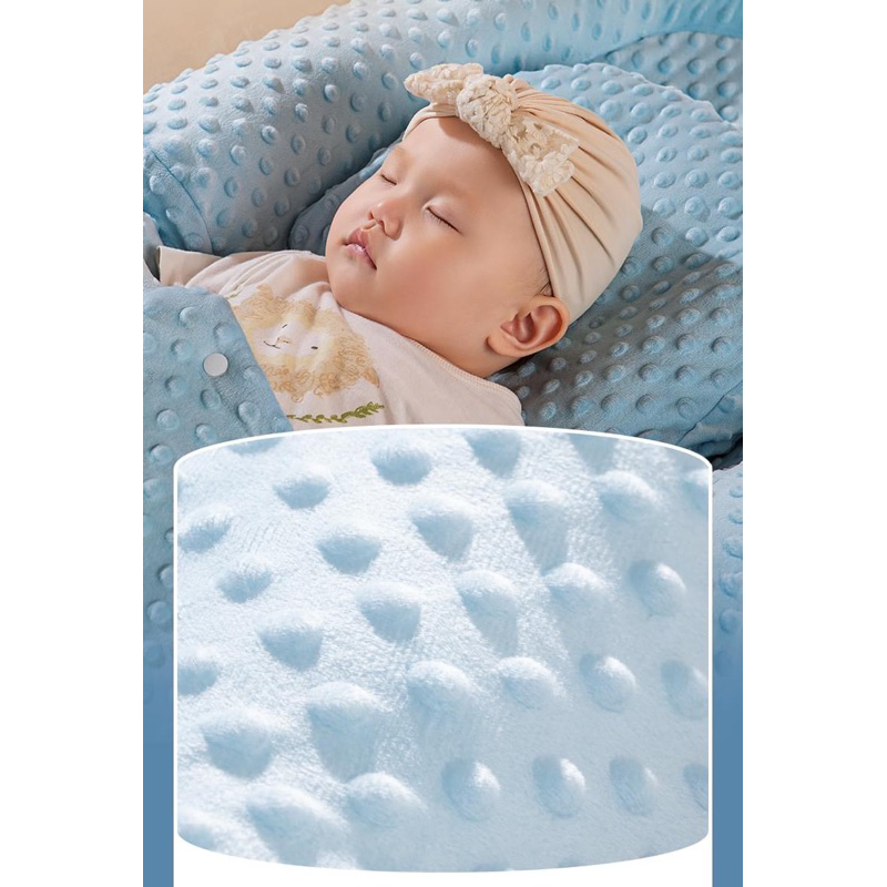 Đệm nhung hạt matxa cao cấp cho bé 0-36 tháng tuổi