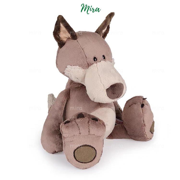 Sói Bông Woody NICI, Gấu Bông Sói Xám Búp Bê Thú Nhồi Bông Thương Hiệu NICI MIRA-GB280131