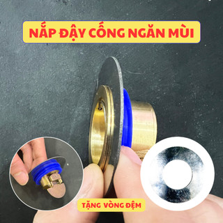 Nắp Đậy Cống Thoát Nước, Chống Mùi Hôi, Chống Côn Trùng Bằng Đồng, Thoát Nước Nhanh - Tặng Kèm Vòng Đệm Inox