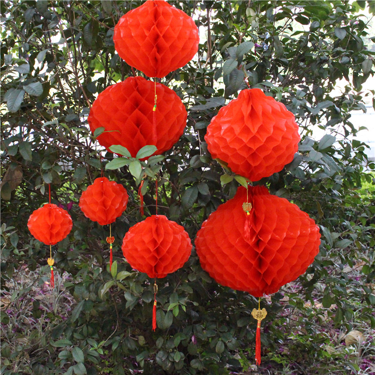 Đèn Lồng đỏ chống nước trang trí lễ tết, trung thu, siêu thị, lớp học, nhà cửa, sân vườn kích thước 11,15,20,25,30,35cm