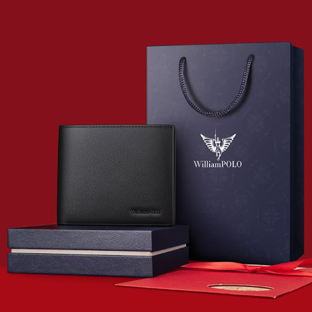 Ví nam cao cấp full hộp Williampolo chất liệu da bò nguyên tấm V30