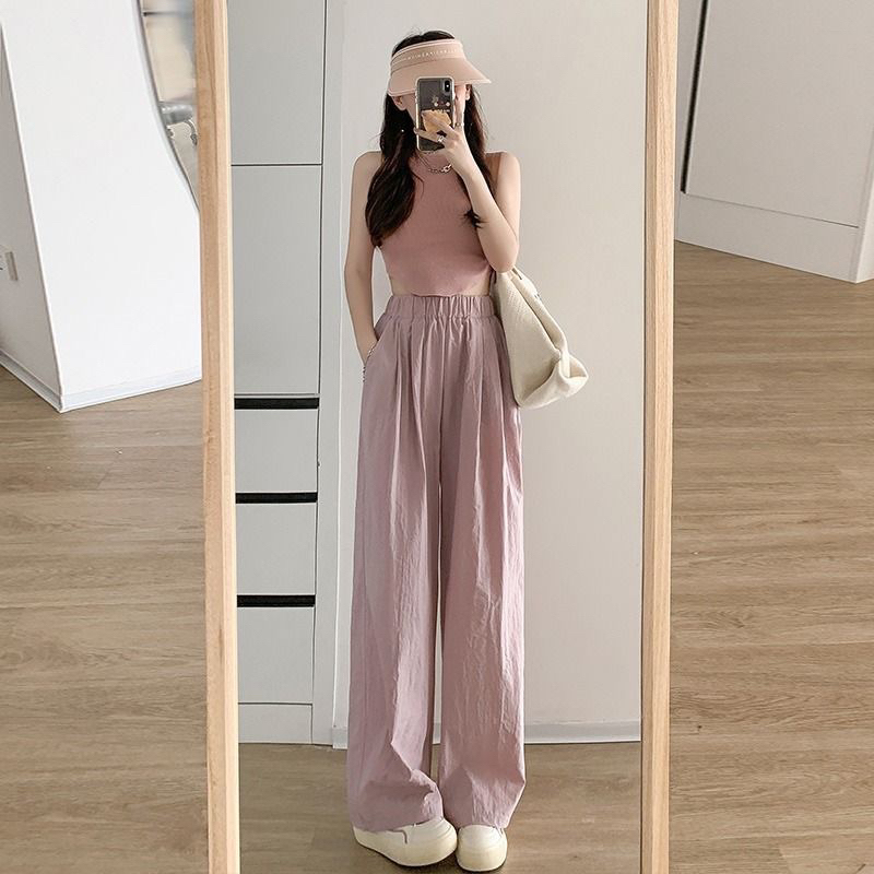 [ Hàng order 10-15days ] Quần culottes thô ống rộng mặc hè phong cách Hàn Quốc