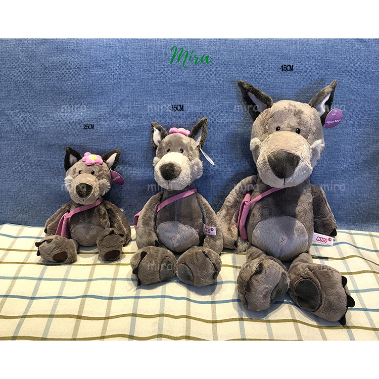 Sói Bông Woody NICI, Gấu Bông Sói Xám Búp Bê Thú Nhồi Bông Thương Hiệu NICI MIRA-GB280131