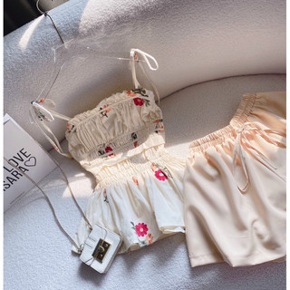 Set áo dây thêu + quần - Chitchitstore