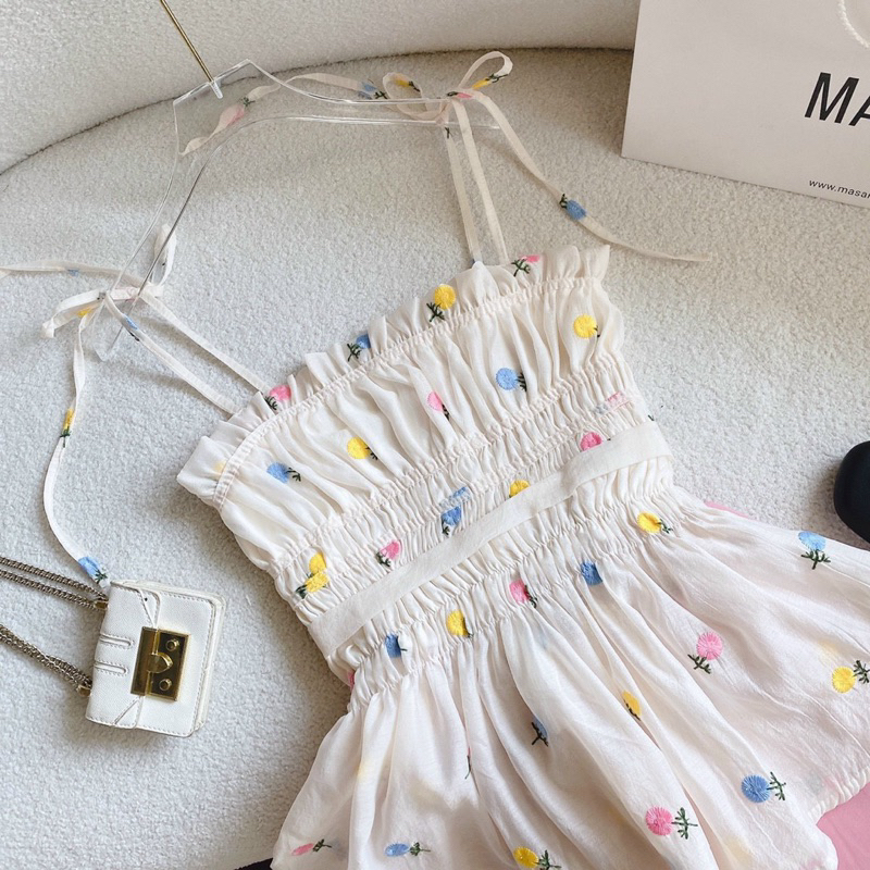 Set áo dây thêu + quần - Chitchitstore